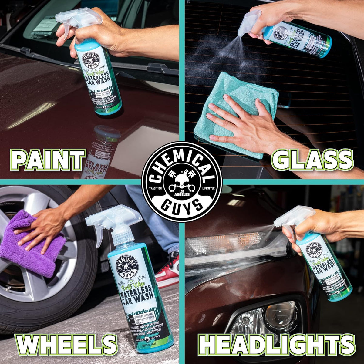 Chemical Guys Swift Wipe Sprayable Waterless Car Wash Spray - Spray and Wipe