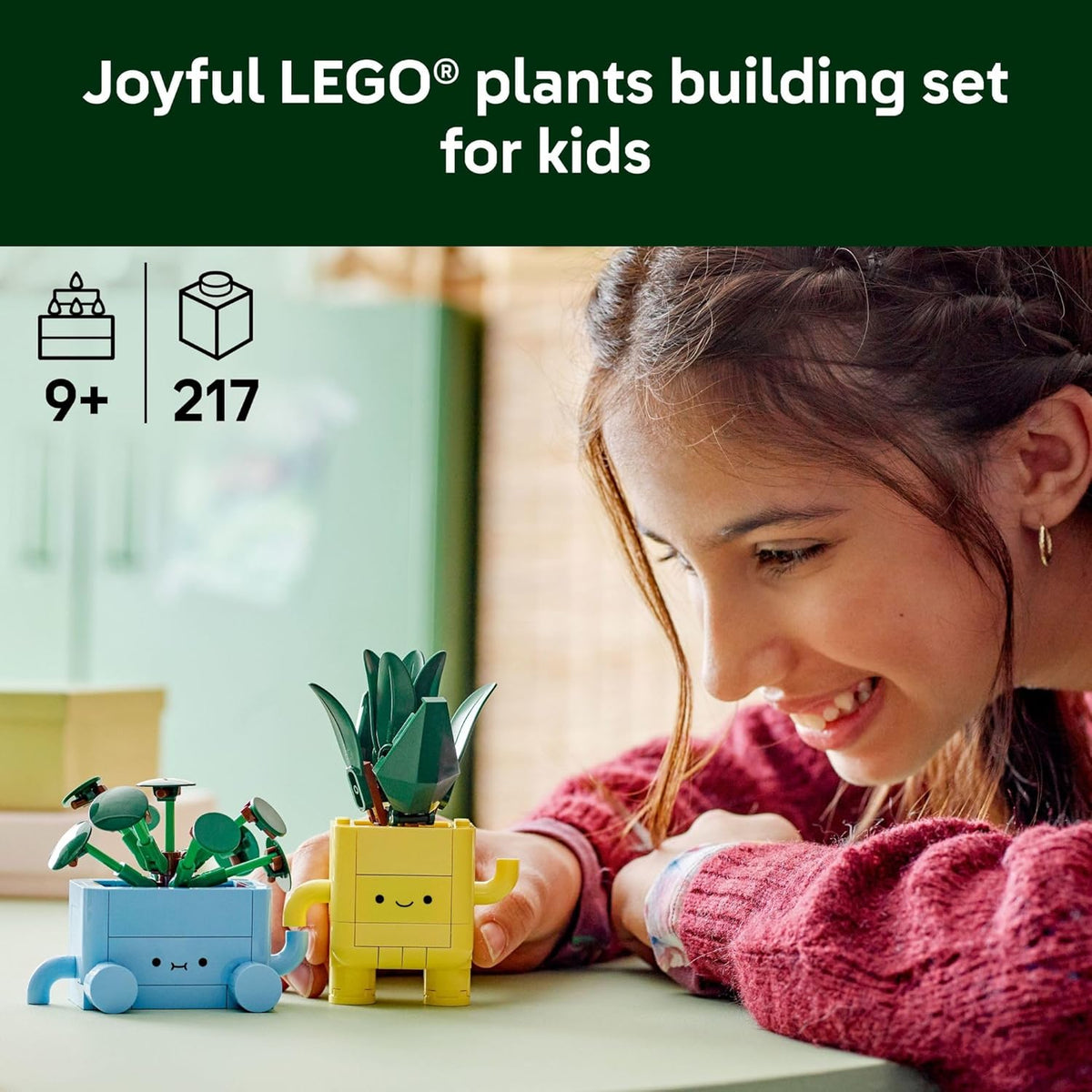LEGO Botanicals Happy Plants Building Toy for Kids, Girls, and Boys 9+