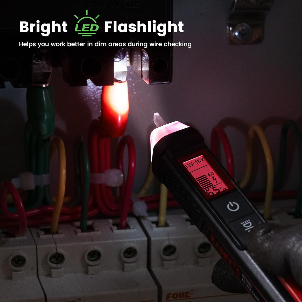 KAIWEETS Voltage Tester/Non-Contact Voltage Tester with Signal Percentage