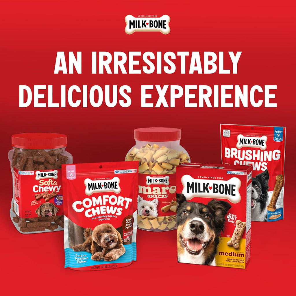 Milk-Bone Flavor Snacks Mini’s Dog Biscuits, Flavored Crunchy Dog Treats, 36