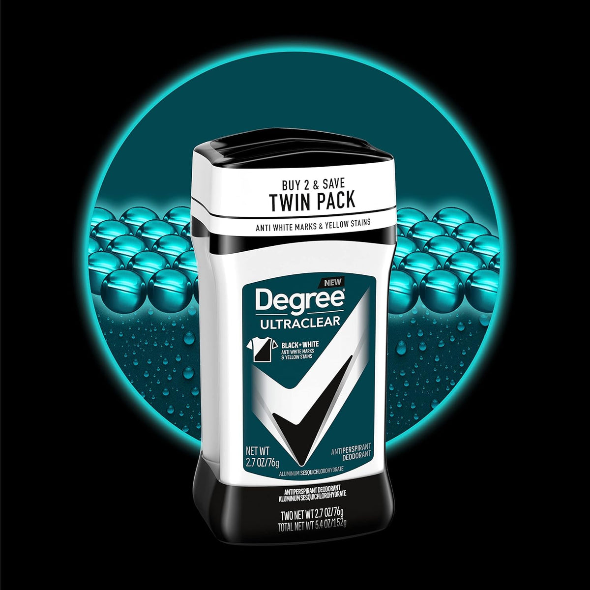 Degree Men UltraClear Antiperspirant Deodorant Black+White 2 Count 72-Hour