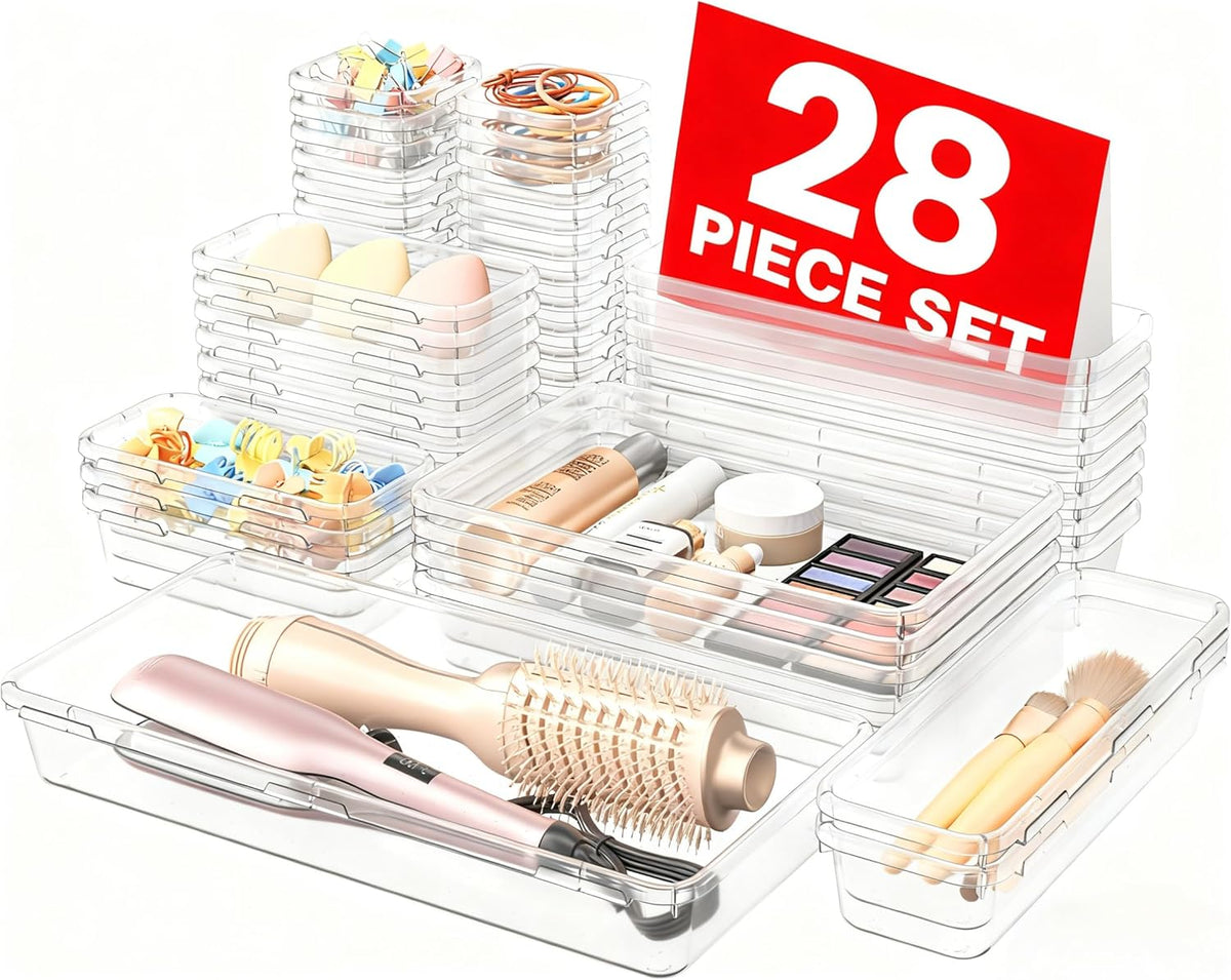 A-LuGei Military Grade Drawer Organizer, 𝟱𝗦𝗶𝘇𝗲 Makeup organizer, Holds 177