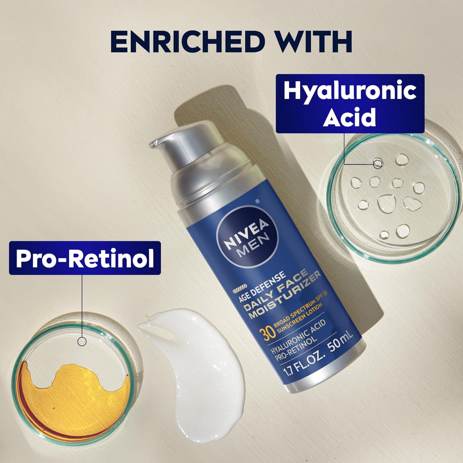 NIVEA MEN Age Defense Daily Face Moisturizer with Broad Spectrum SPF 30