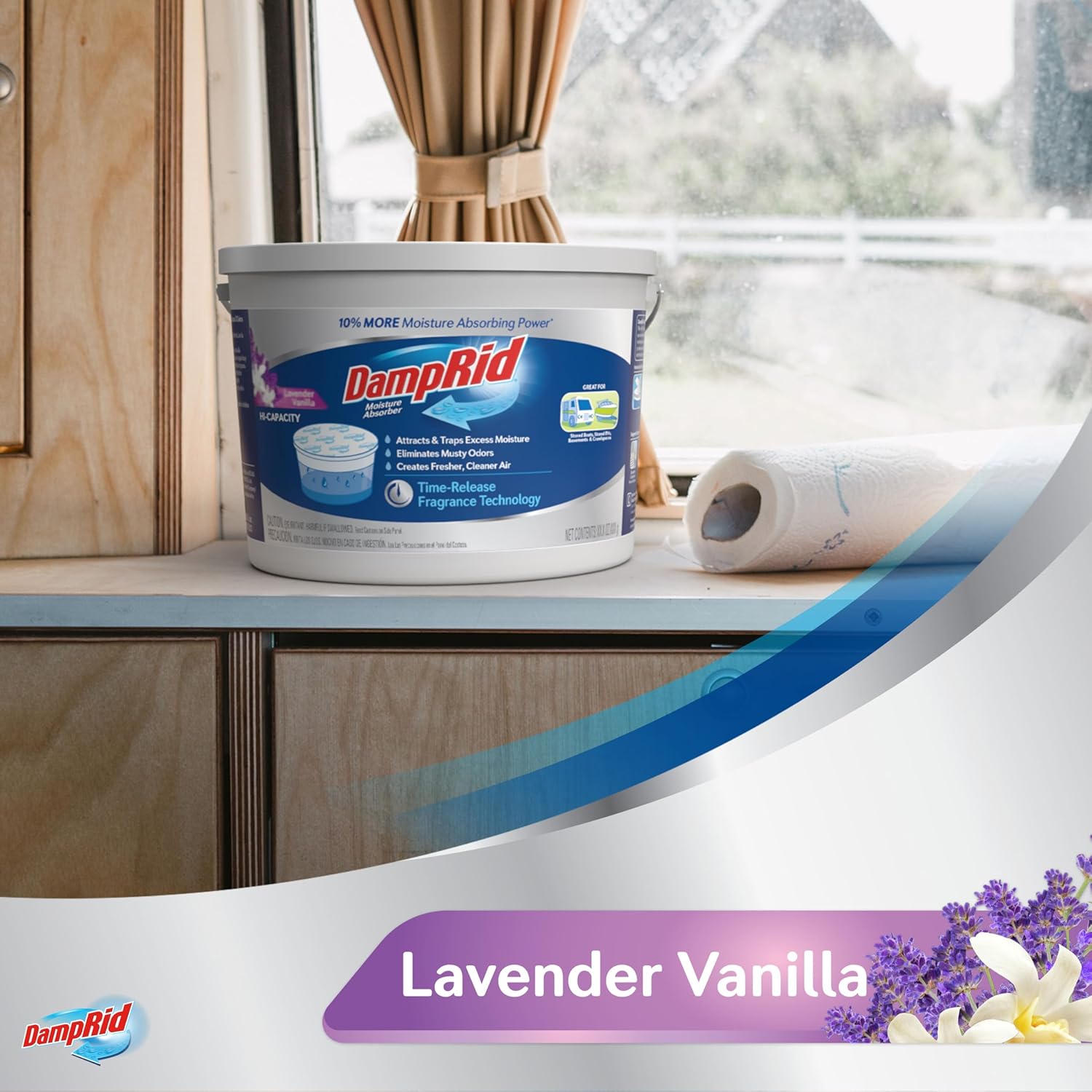 DampRid Hi-Capacity Moisture Absorber Bucket, Fragrance Free, 2 lb. 15.5 oz.
