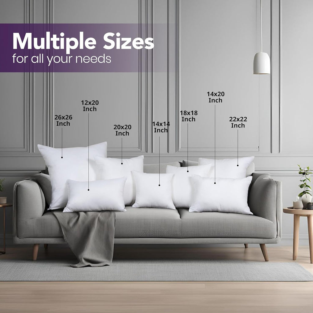 Utopia Bedding 18x18 Pillow Inserts, Set of 2, White – Indoor Decorative