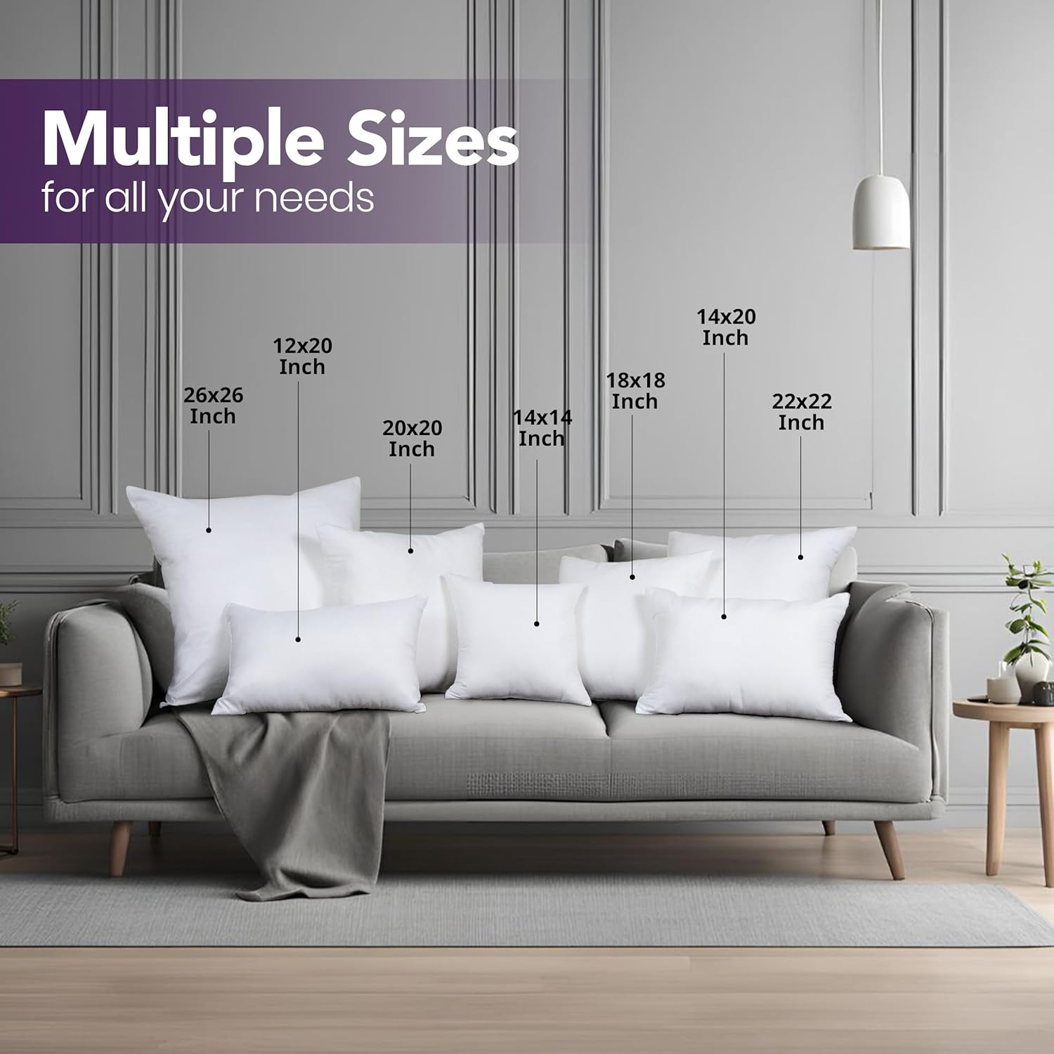 Utopia Bedding 18x18 Pillow Inserts, Set of 2, White – Indoor Decorative