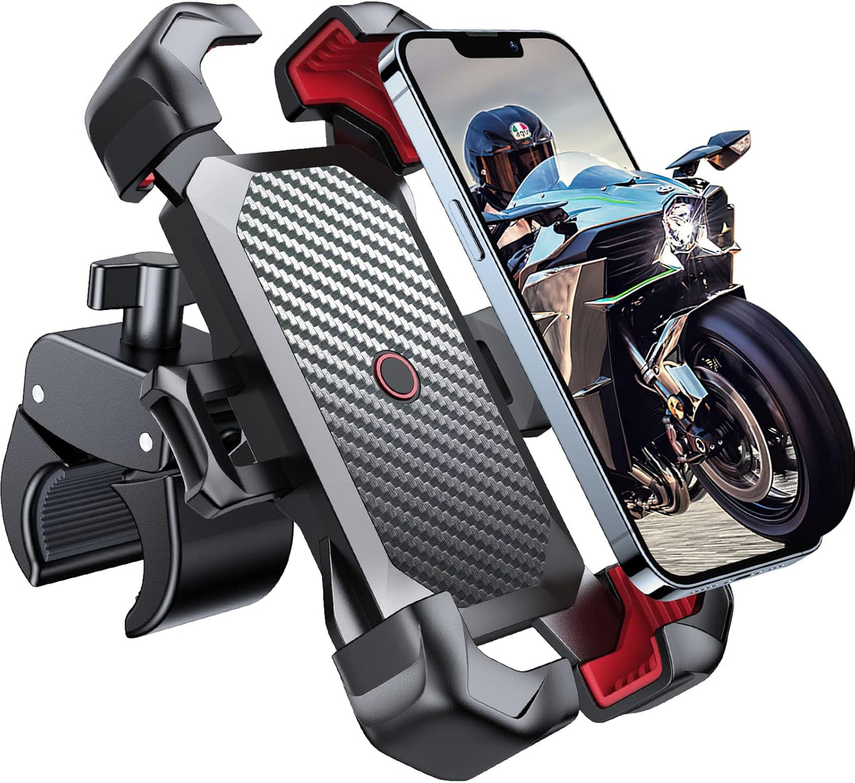 JOYROOM Motorcycle Phone Mount, 1s Auto Lock 100mph Military Anti-Shake Bike