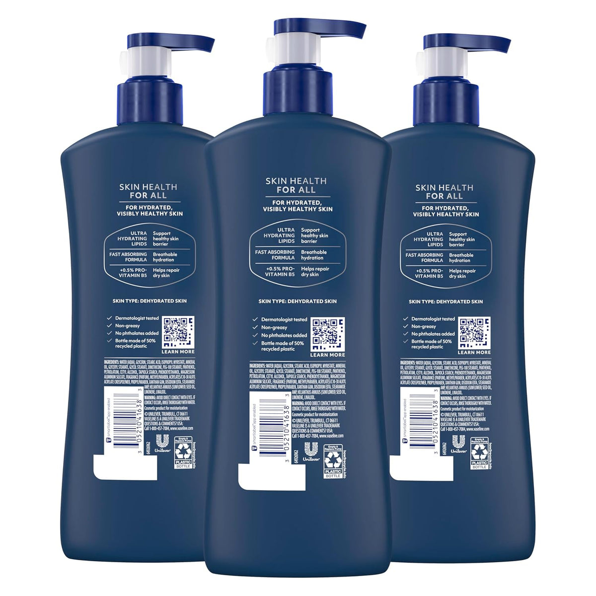 Vaseline Men's Healing Moisture Hand & Body Lotion For Dry or Cracked Skin