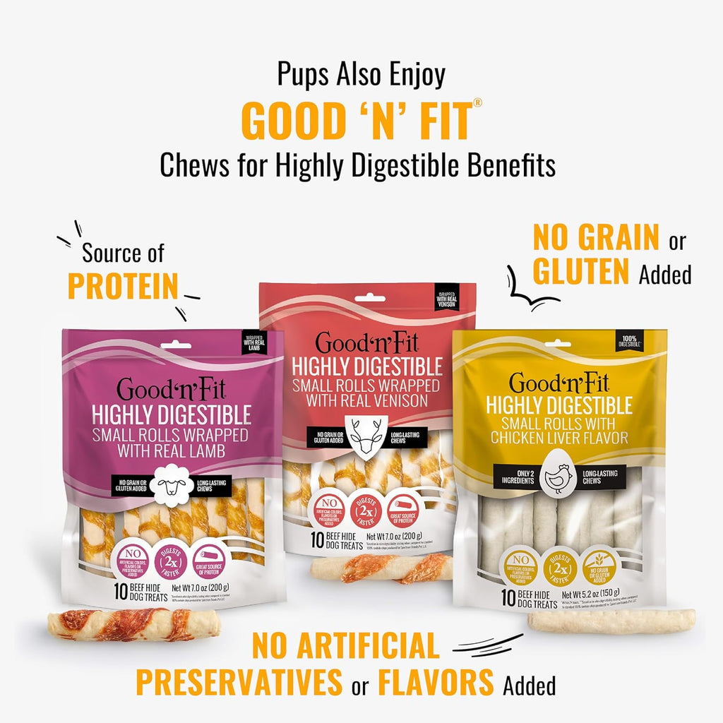 Good ‘n’ Fun Triple Flavor Rolls for Large Dogs, Treat Your Dog to
