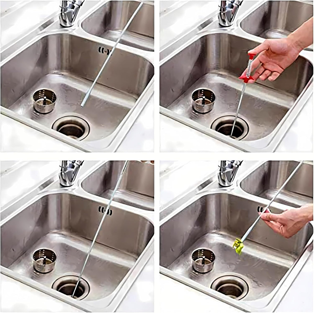 Drain Snake, Drain Clog Remover - Gutter Cleaning Tools Drain Cleaner for
