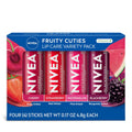 NIVEA Lip Care, Fruity Tinted Lip Balm Variety Pack, Cherry, Strawberry