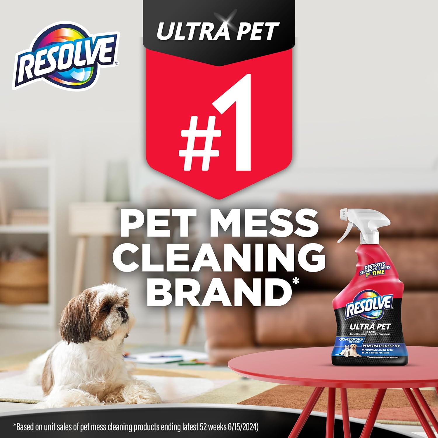 Resolve Ultra Pet Carpet Cleaner Spray – for Removal of Pet Stains & Odors