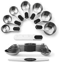 Spring Chef Magnetic Measuring Cups & Spoons Set of 15 with Levelers, Black
