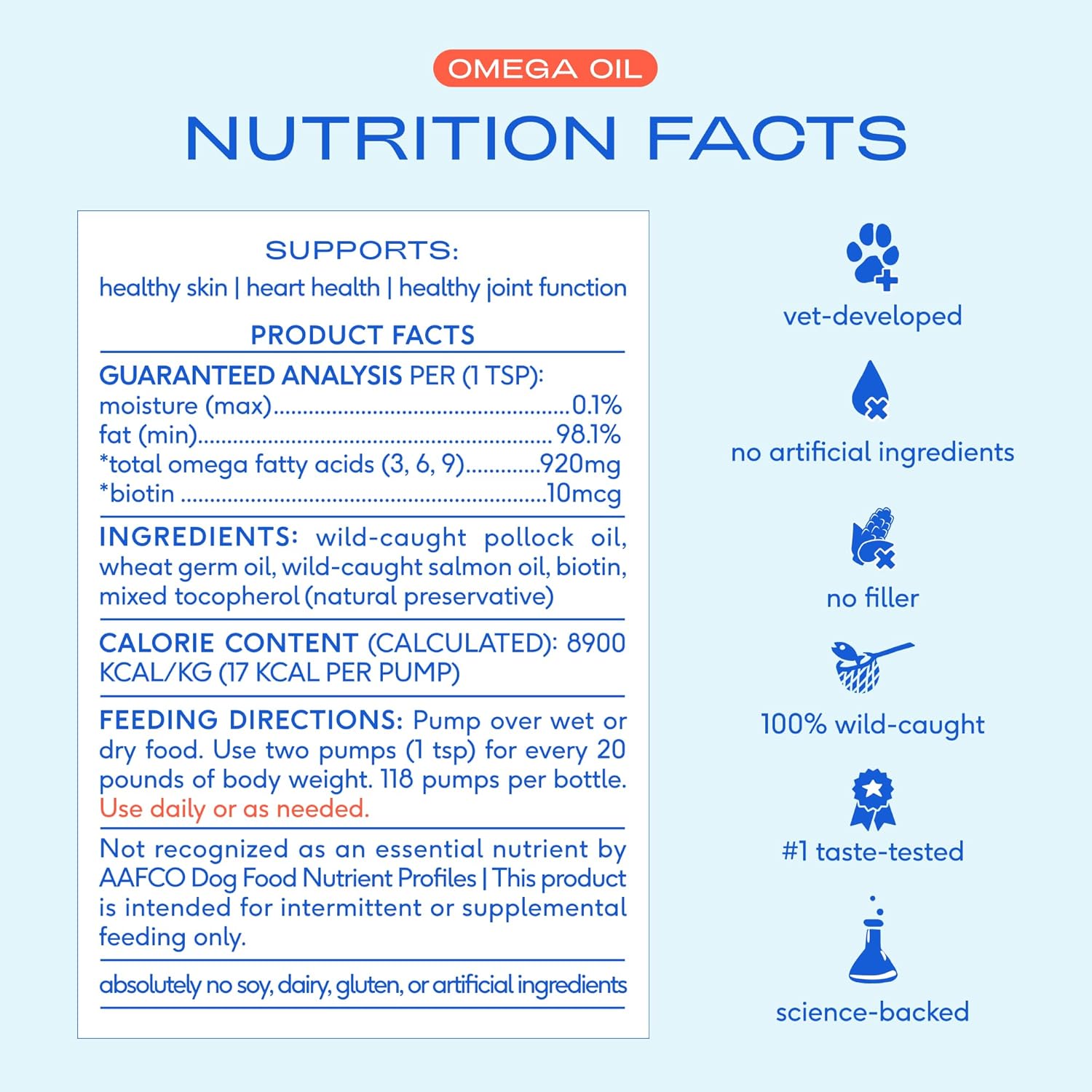 Native Pet Omega 3 Fish Oil for Dogs & Cats – Wild Alaskan Salmon Oil for