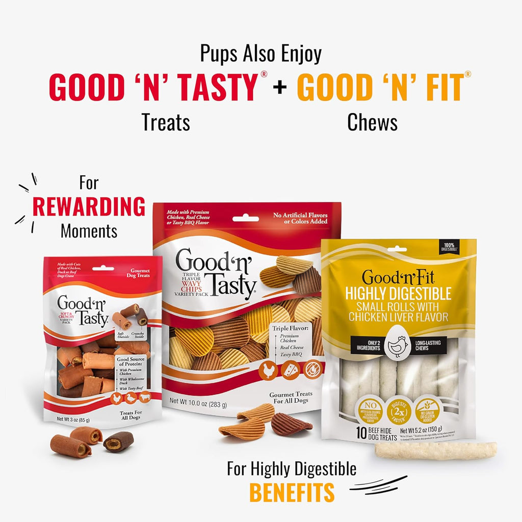 Good ‘n’ Fun Triple Flavor Kabobs Chews for All Dogs, 24 Ounces, Treat Your