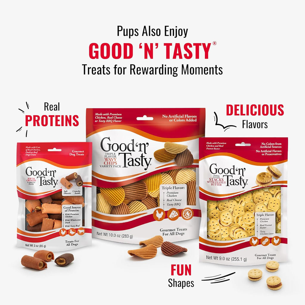 Good ‘n’ Fun Triple Flavor Kabobs Chews for All Dogs, 24 Ounces, Treat Your