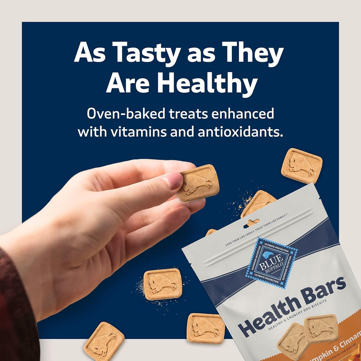 Blue Buffalo Health Bars Crunchy Dog Biscuits, Oven-Baked with Natural