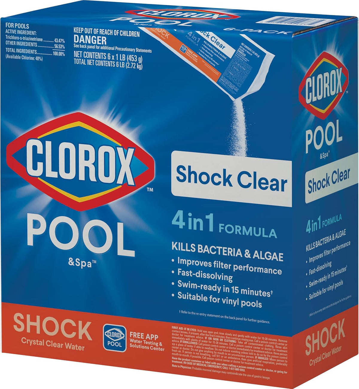 Clorox® Pool&Spa™ Shock Clear, for Crystal Clear Swimming Pool Water