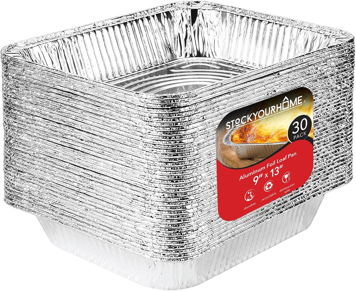 Stock Your Home Aluminum Pans 9x13 Disposable Foil Pans