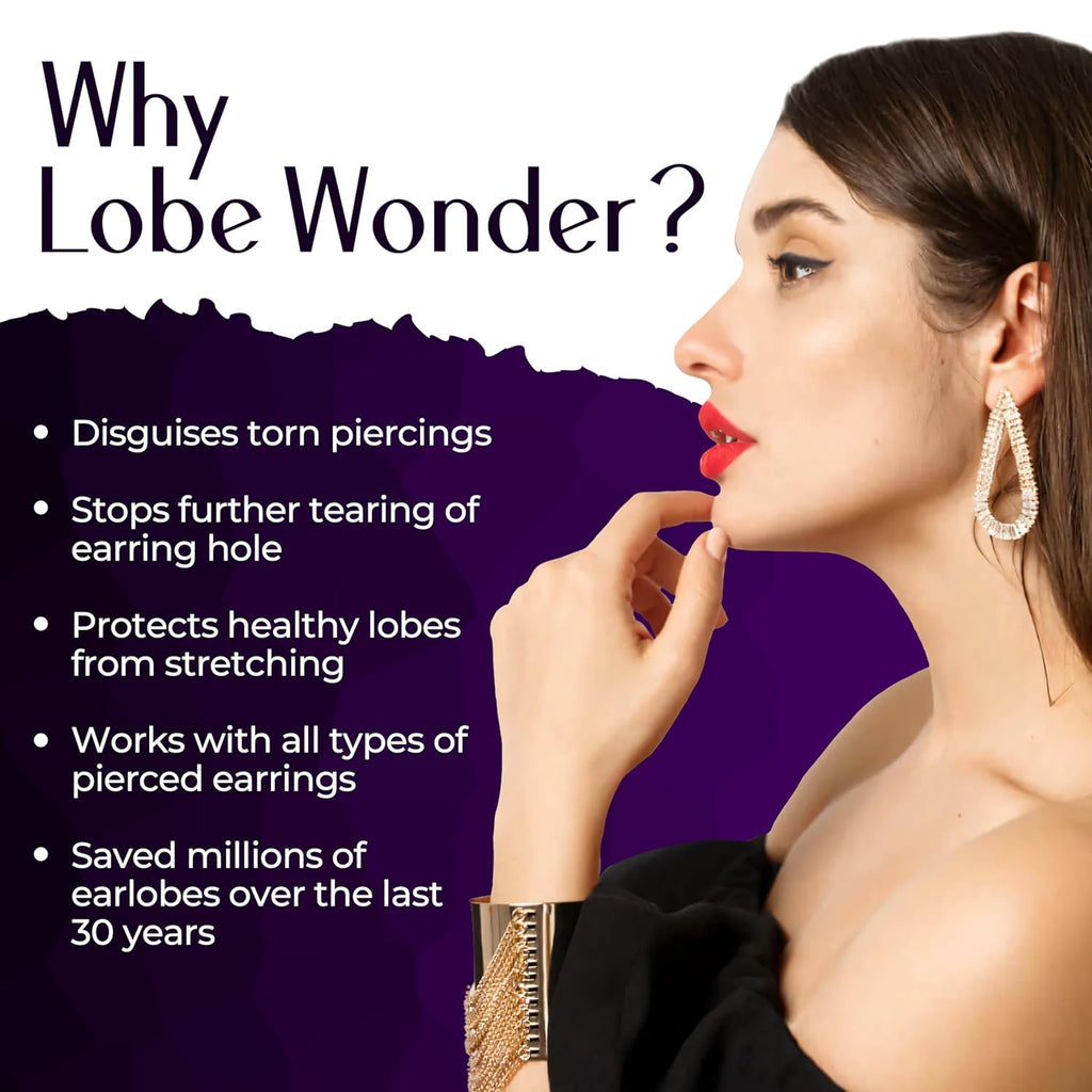 Lobe Wonder - The ORIGINAL Ear Lobe Support Patch for Pierced Ears