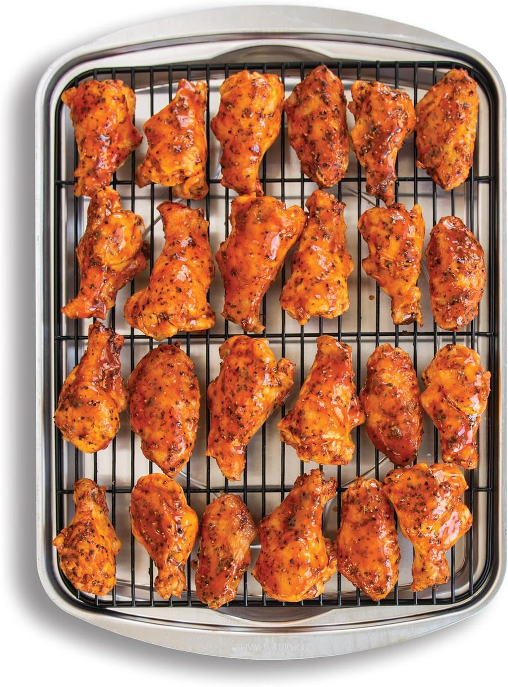 Nordic Ware Oven Crisp Baking Tray 2pc Set Includes Pan and Rack; Natural Aluminum