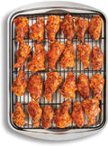 Nordic Ware Oven Crisp Baking Tray 2pc Set Includes Pan and Rack; Natural Aluminum
