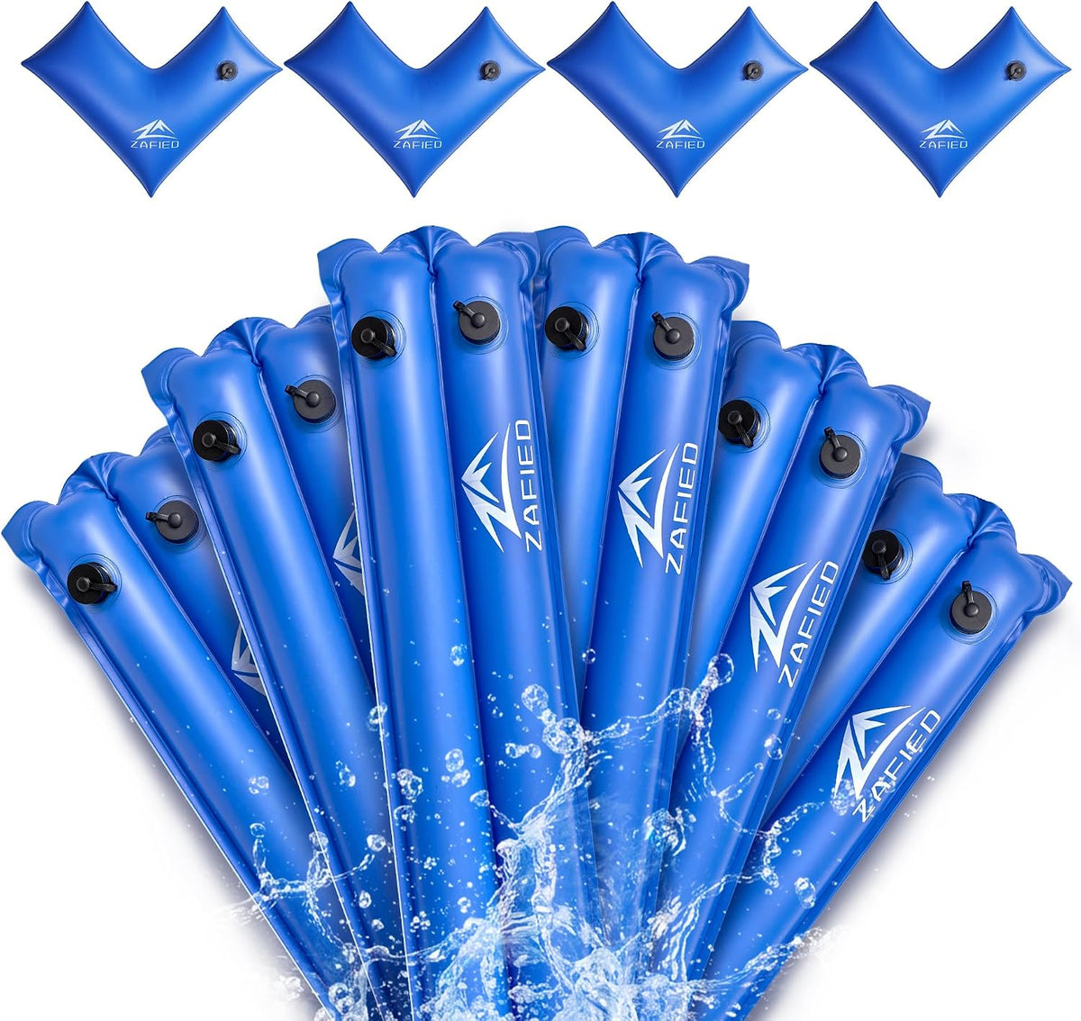 8' Water Bags for Pool Cover, Inground Pool Cover Weights 0.7mm 6 + 4 Pack - water tubes pool cover