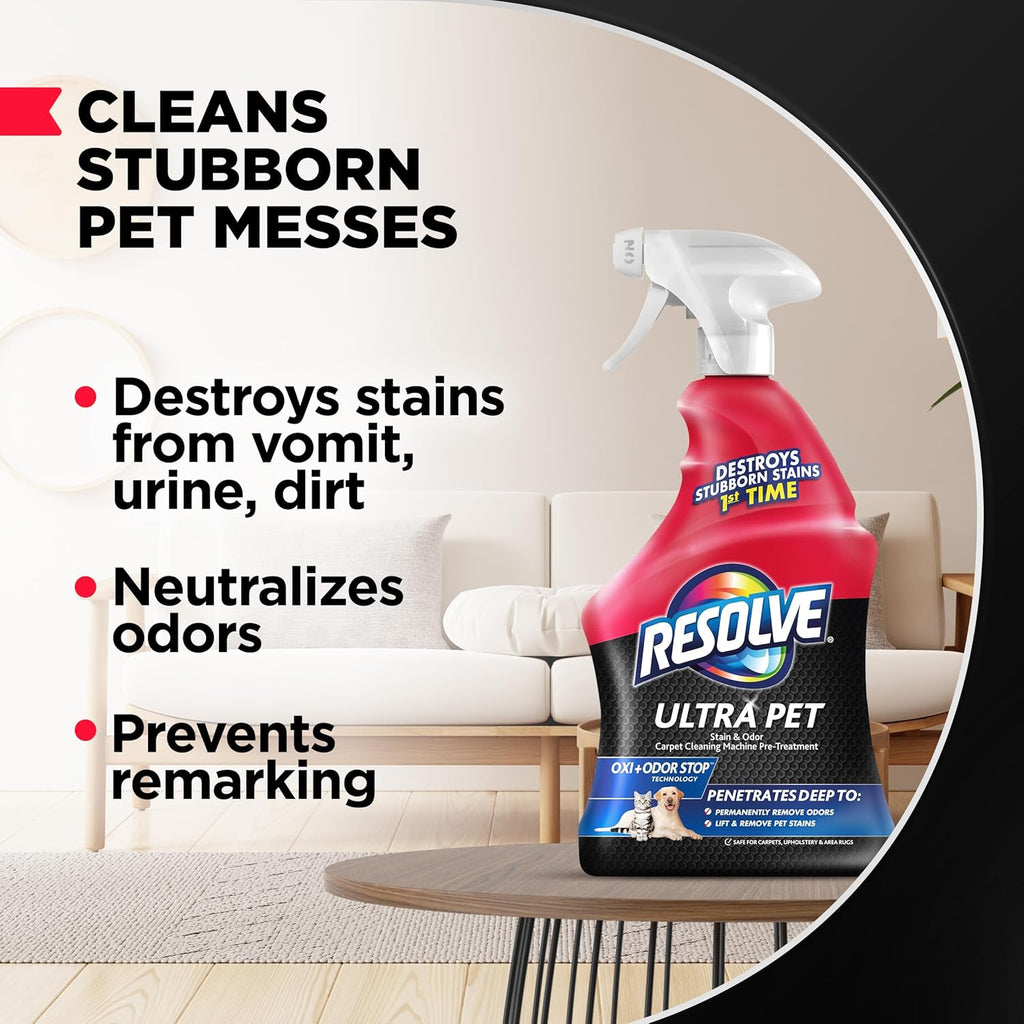Resolve Ultra Pet Carpet Cleaner Spray – for Removal of Pet Stains & Odors