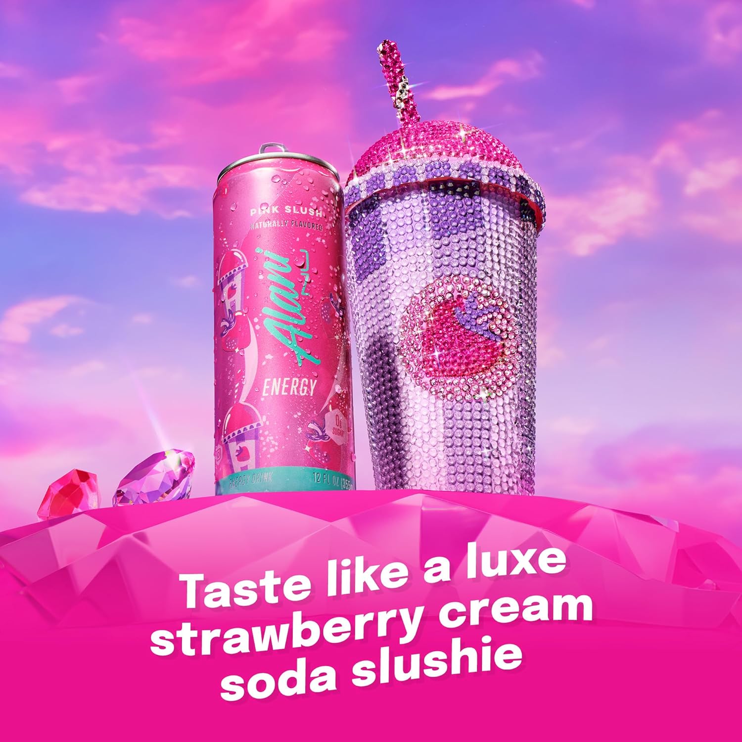 Alani Nu PINK SLUSH, Sugar Free, Low Calorie Energy Drinks, 200mg Caffeine