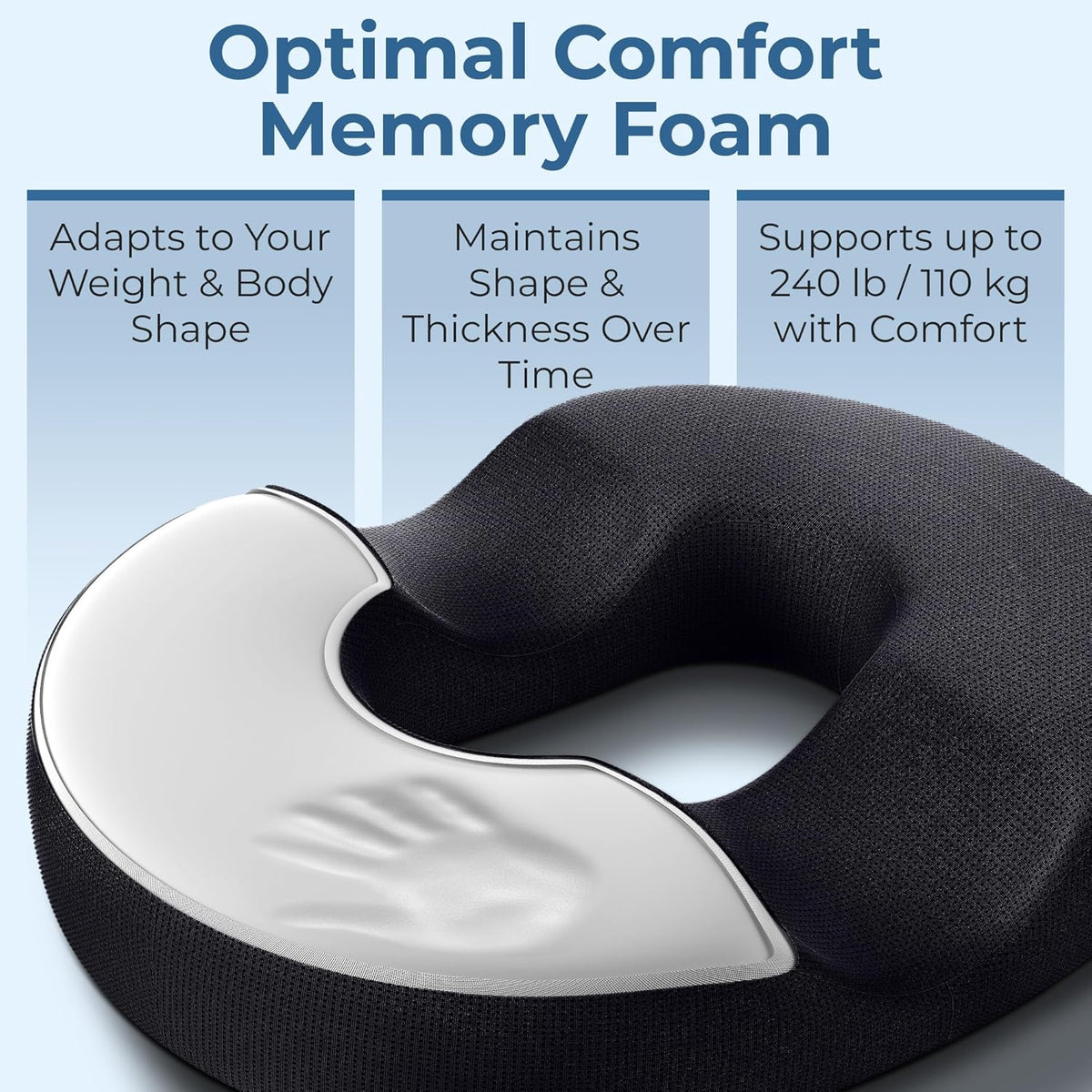 5 STARS UNITED Donut Pillow Hemorrhoid Tailbone Cushion – Large Cushion for