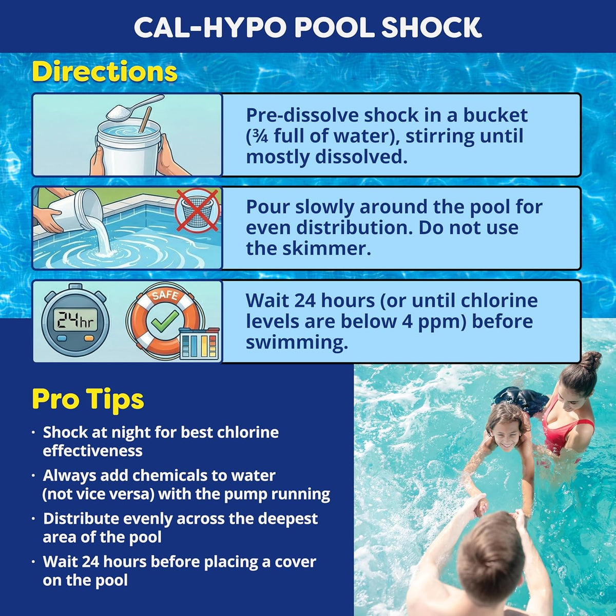 In The Swim Pool Shock – 68% Cal-Hypo Granular Sanitizer for Crystal Clear