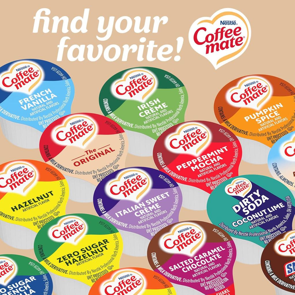 Nestle Coffee mate Coffee Creamer, Original, Liquid Creamer Singles, Non