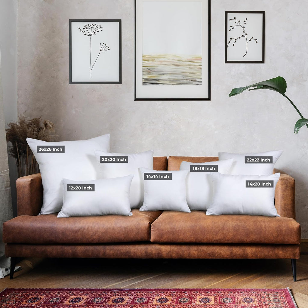 Utopia Bedding Throw Pillows (Set of 4, White) – 18 x 18 Inches Down