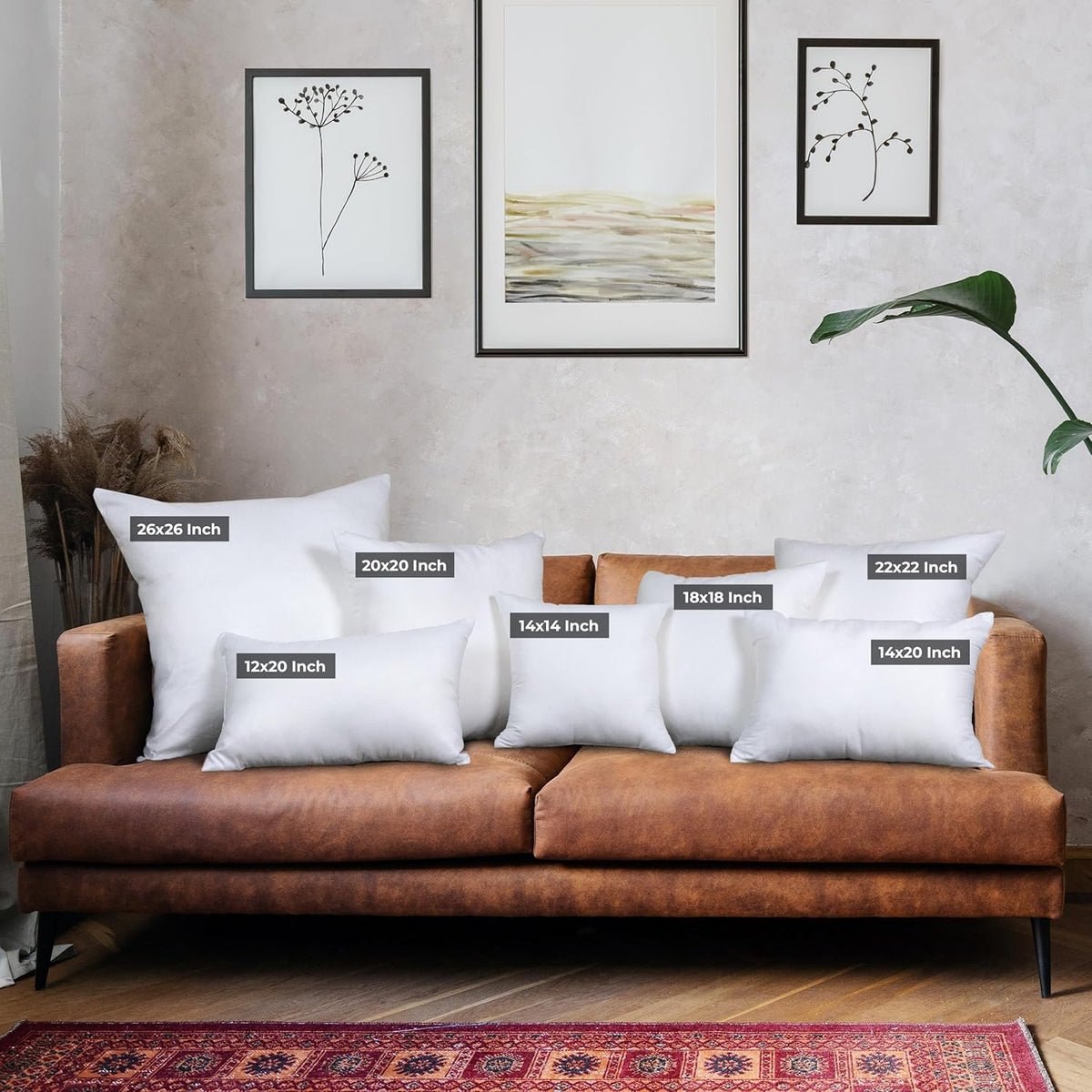 Utopia Bedding Throw Pillows (Set of 4, White) – 18 x 18 Inches Down
