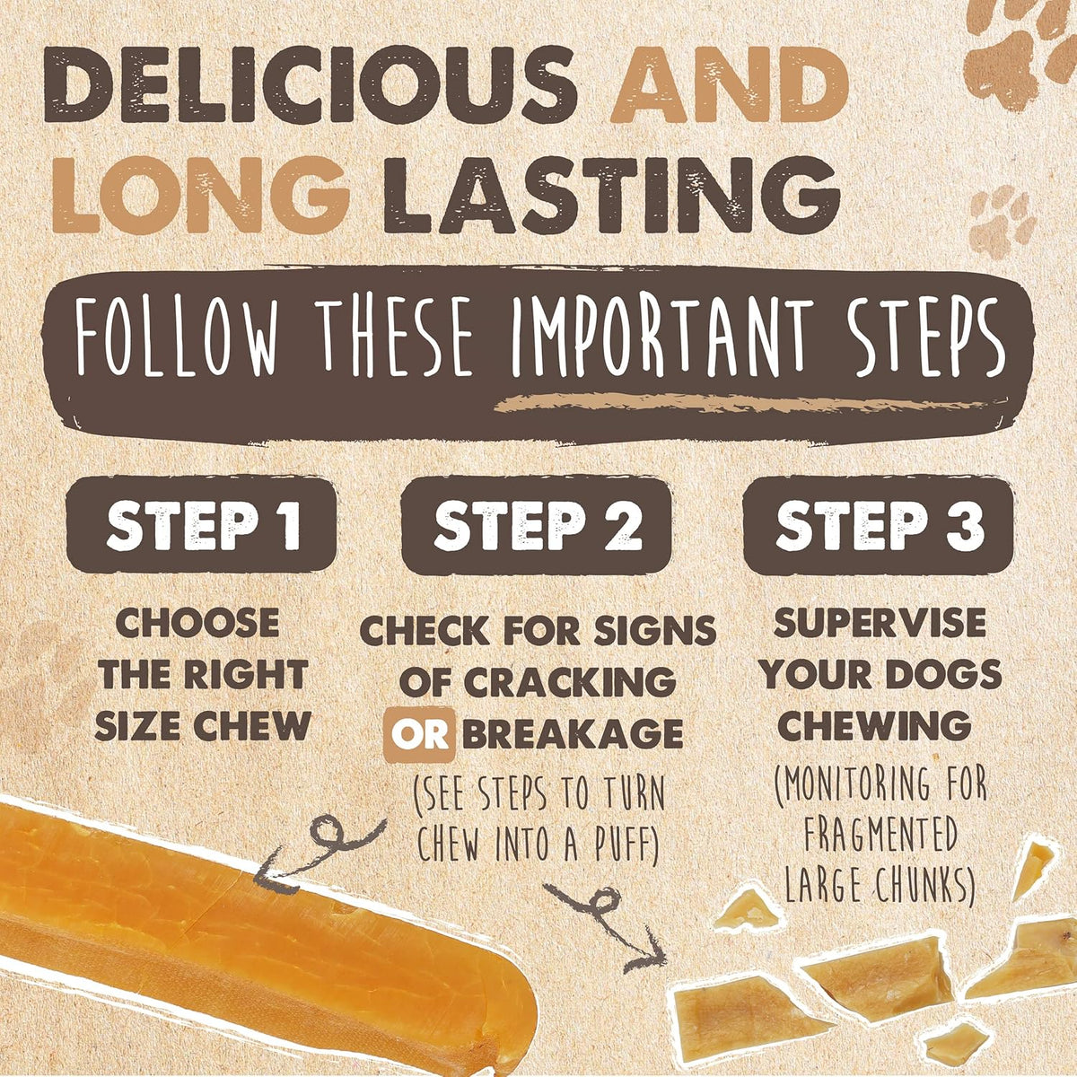 Mighty Paw Yak Cheese Dog Chews – All-Natural Long Lasting Hard Chew for