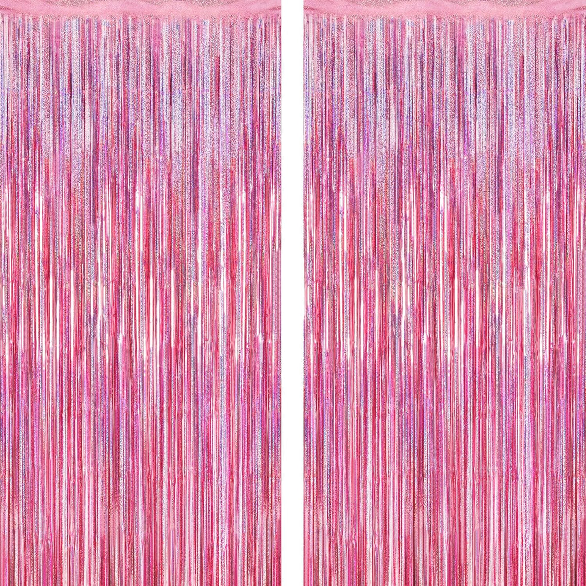 2 Pack Glitter Pink Backdrop, 3.28 FT x 7.05 FT Birthday Party Decorations